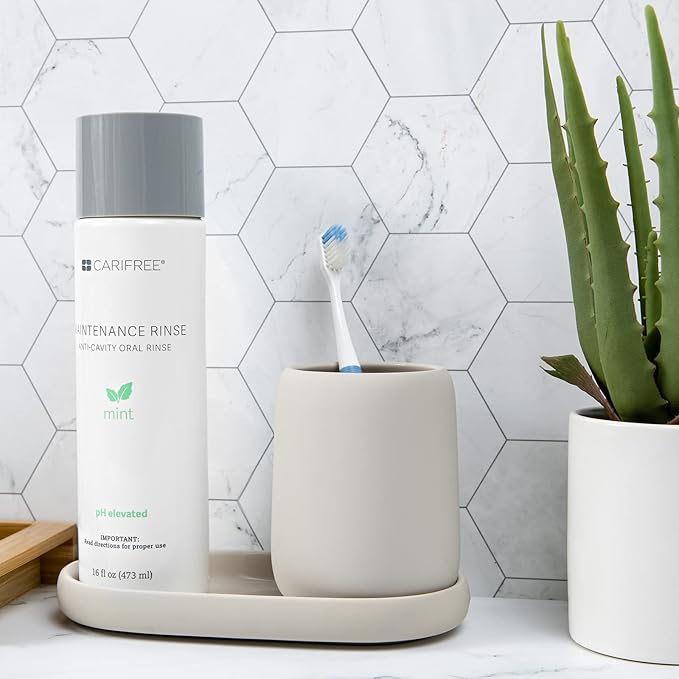 CariFree Maintenance Rinse, Mint Flavored, Anti-Cavity Fluoride Mouthwash, Dentist Recommended, Prevents Oral Decay, Freshens Breath, Alcohol-Free, Neutralizes pH, (16 Fl Oz (Pack of 2), Mint)