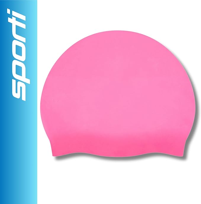 Sporti Silicone Swim Cap for Kids, Unisex Youth Swimming Cap, Protection Bathing Caps for Your Children, Aged 2-10-StrideForce Fitness
