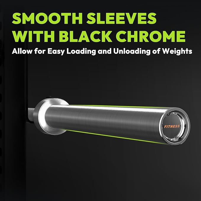 Olympic Bumper Plates Set 2 Inch, 10-55 lbs Rubber Weight Plates with 45 lb (20kg) Black/Silver Barbell, Strength Training & Weight Lifting for Home Gym-StrideForce Fitness