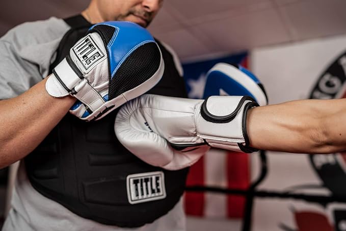 TITLE Boxing Flurry Pro Punch Mitts, Blue/Black - Boxing Pads, Muay Thai Pads, Punching Mitts, Focus Mitts, Boxing Equipment, Punching Pads, MMA Equipment, Kickboxing-StrideForce Fitness