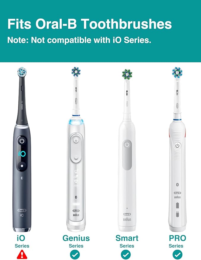 Interdental Replacement Toothbrush Heads for Oralb Electric Toothbrush Ortho and Power Tip Bristle Replacement Head - 2-Pack | Braces Brush Heads with Dupont Bristles | Interproximal Clean