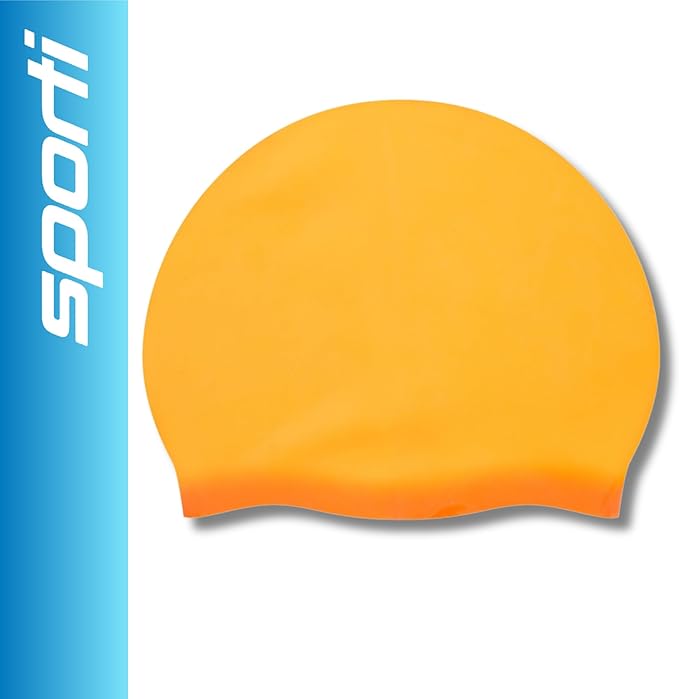 Sporti Silicone Swim Cap for Kids, Unisex Youth Swimming Cap, Protection Bathing Caps for Your Children, Aged 2-10-StrideForce Fitness