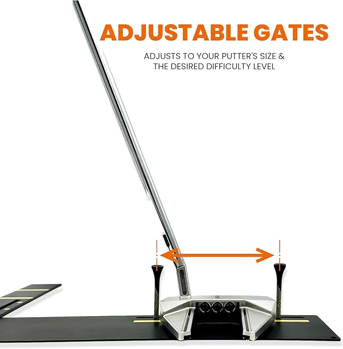 Dial In Golf Putting Alignment System – Master Alignment, Start Line & Impact | Eye, Stance & Putter Face Calibration | Compact Golf Aid w/High-Vis Sight Line String-StrideForce Fitness