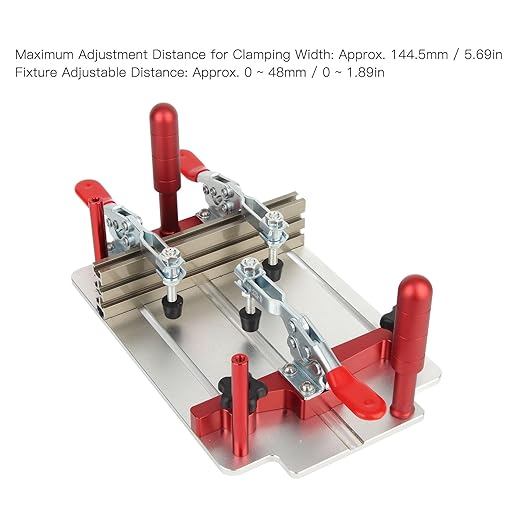 Coping Sled, High Security 144 5 Mm Maximum Clamping Width Aluminum Alloy 0 48 Mm Clamping Range Clean Cutting Milling Table Coping Sled for Carpentry-StrideForce Fitness