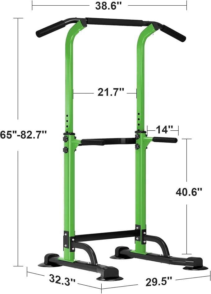 SogesHome Power Tower Pull Up Bar and Dip Station Adjustable Height Dip Stand Multi-Functional Strength Training Fitness Workout Station-StrideForce Fitness