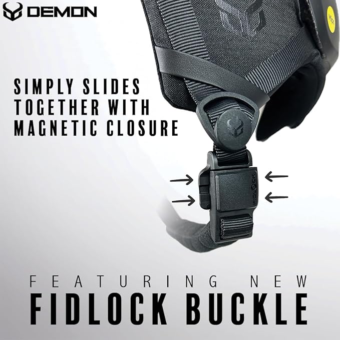 Demon United Snowboard and Ski Helmet with MIPS - Adult - Matte Black/Matte White - PC Shell & Inmold EPS Foam- Twist Dial Fit System - Audio Ready Earpads-StrideForce Fitness