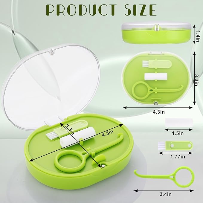 New Double-layer Aligner Case with Belt Chewing,Removal Tool,Cleaning Brush,Built in Mirror Orthodontic Case