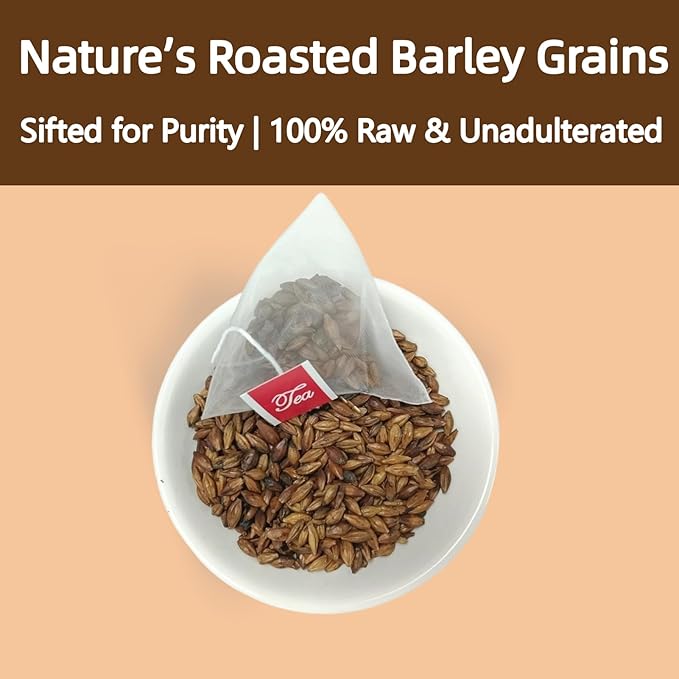 Samcci - Barley Tea, 4g×50 Count Premium Natural Roasted Barley Tea Bags - Non-GMO - Caffeine-Free - Sugar Free - Mugicha -Nutty - Digestion Support & Rich in Nutrition-StrideForce Fitness