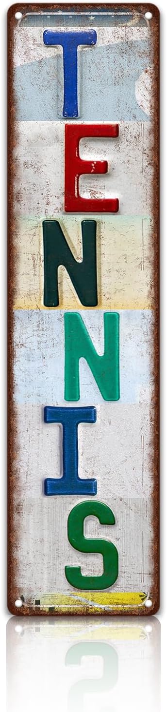 Vintage Sport Street Sign Tennis Wall Decor Metal Tin Signs Poster-StrideForce Fitness
