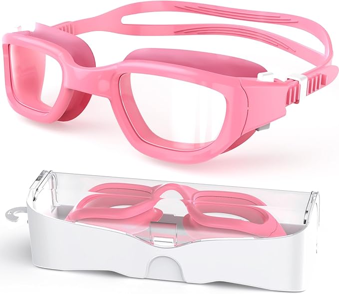 Kids Swim Goggles,Swimming Goggles for Kids 6-14, Anti-Fog UV Protection Pool Glasses for Boys Girls-StrideForce Fitness