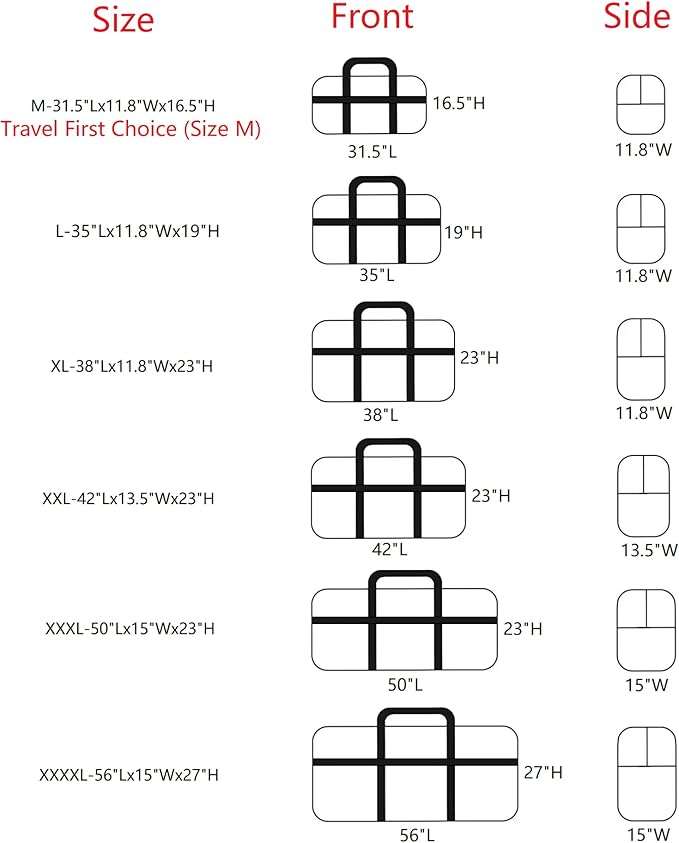 Extra Large Storage Duffle Bag with Zippers and Handles, Big Foldable Duffle Bag for Travel-StrideForce Fitness