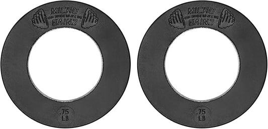 Micro Gainz Calibrated Fractional Weight Plate Set of 2 Plates, Choose Set (.25LB-1.25LB), Designed for Olympic Barbells for Strength Training & Micro Loading Bar Weights, Made in USA-StrideForce Fitness