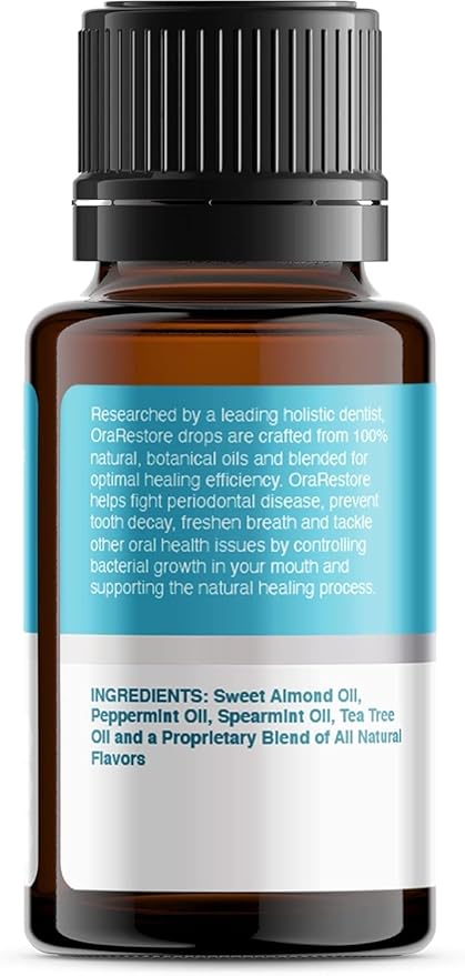 OraRestore Bad Breath Treatment for Adults Halitosis: Dentist Formulated Oral Rinse Concentrate Tooth Oil Liquid Toothpaste, Fresh Breath Mouthwash for Dry Mouth, Oral Care, Healthy Gums, Teeth -2pack