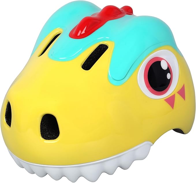 Dinosaur Bike Helmet for 1-3-5-8 Toddler Baby Kids, Lightweight Bicycle Helmet for Cycling Skateboard Roller Skate & Multi-Sports,2 Sizes for Boys and Girls-StrideForce Fitness