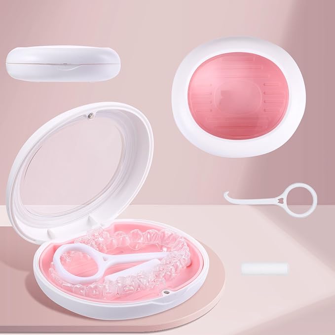 Retainer Case,Aligner Case,Compatible with Invisalign,Aligner,Contain Remover Tool,Chewies