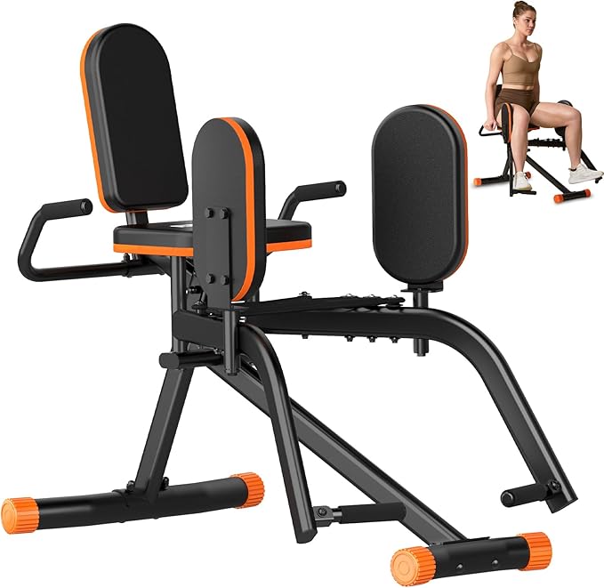 Hip Abductor Machine for Home Gym | Compact Glute Trainer & Thigh Workout Equipment with 3-Level Resistance,Silent Design | Leg Abductor Machine & Booty Builder for Women/Men-StrideForce Fitness