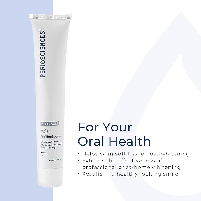 PerioSciences AO Pro Post Whitening Toothpaste with Nano Hydroxyapatite, Remineralizing, 3 fl oz / 90ml