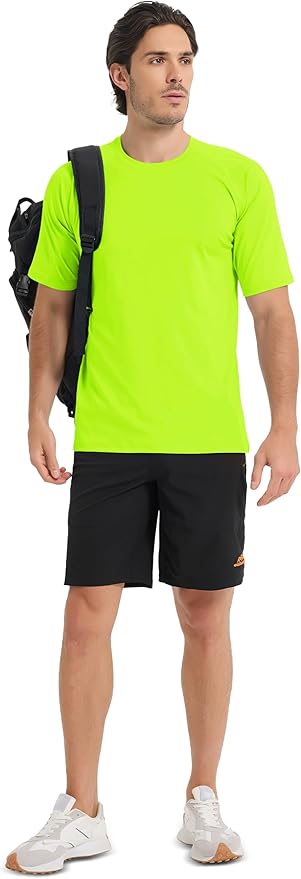 MAGCOMSEN Men's Short Sleeve UPF 50+ Sun Protection Shirts Quick Dry Athletic T-Shirt Hiking Running Swimming Rash Guard-StrideForce Fitness