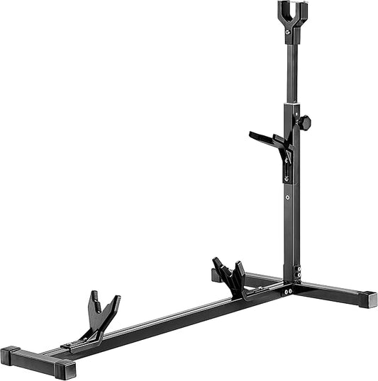 Ibera Two-Way Bike Stand for 20"-29" Wheels - Bicycle Stand for Vertical or Horizontal Storage - Adjustable, Floor-Mounted with Alloy Steel Frame - Space-Saving Bicycle Storage for Home or Garage-StrideForce Fitness