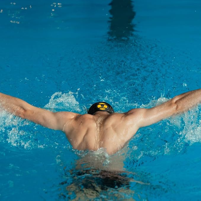 SONR Music, Open-Ear Underwater Music Player for Swimmers, Swimming Headphones, Waterproof Bone Conduction MP3 Player, Underwater Swimming Headphones with Bluetooth (Sunny)-StrideForce Fitness