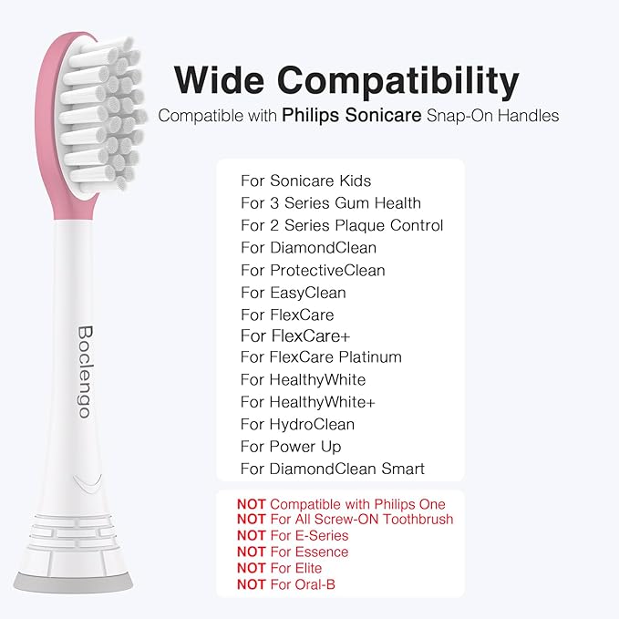 Kids Replacement Heads for Philips Sonicare Kids Toothbrush Heads,for Phillips Sonicare HX6042/94, HX6340,HX6321,HX6320/30,Standard Child Brush Head for Philips Sonic Care,5 Pcs, Pink