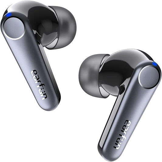 EarFun Air Pro 3 Noise Cancelling Earbuds, Qualcomm® aptX™ Adaptive Sound, 6 Mics CVC 8.0 ENC, Bluetooth 5.3 Earbuds, Multipoint Connection, 45H Playtime, App Customize EQ, Wireless Charging-StrideForce Fitness
