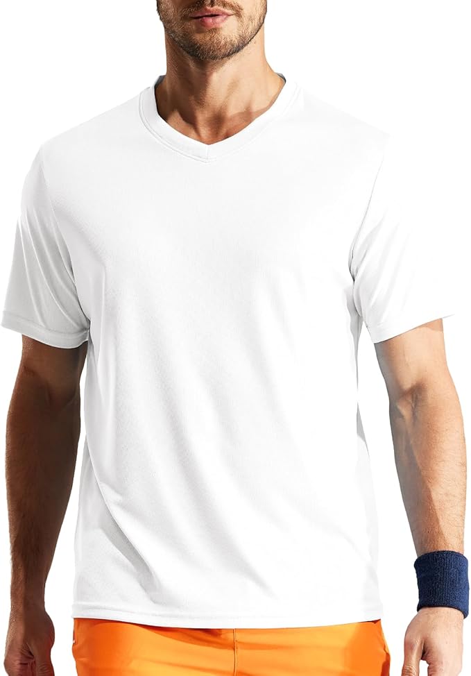 MIER Men's Quick Dry Workout Shirts Moisture Wicking Running Athletic Performance T-Shirts Recycled Polyester Top Tee-StrideForce Fitness