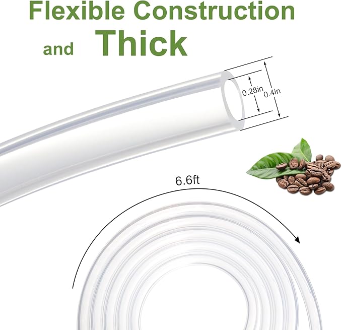 Enema Replacement Tube 6.6FT Silicone Enema Hose with 5 Reusable Nozzle Tips – Flexible Leak-Proof Enema Kit Replacement Tubing for Colon Cleansing and Detox Douche-StrideForce Fitness