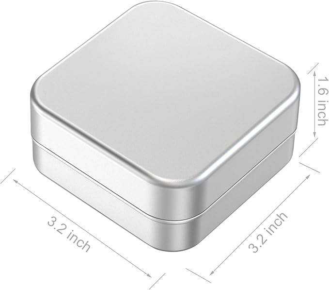 Aluminum Retainer Case Compatible with Invisalign,2 Pack Durable Denture Holder Orthodontic Aligner Holder Mouth Guard Case Retainer Soaking Cups for Travel, Camping, Office