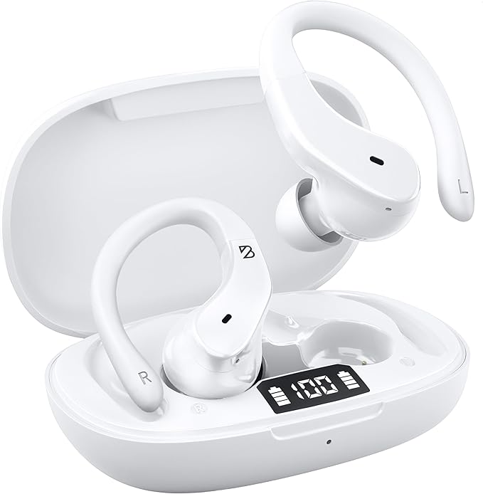 Back Bay Audio - Runner's Wireless Earbuds Bluetooth Headphones for Sports, Hook Over The Ear Buds, Deep Bass, Wrap Around Earphones with Earhooks for Running, Workout Wireless Headphones for The Gym-StrideForce Fitness