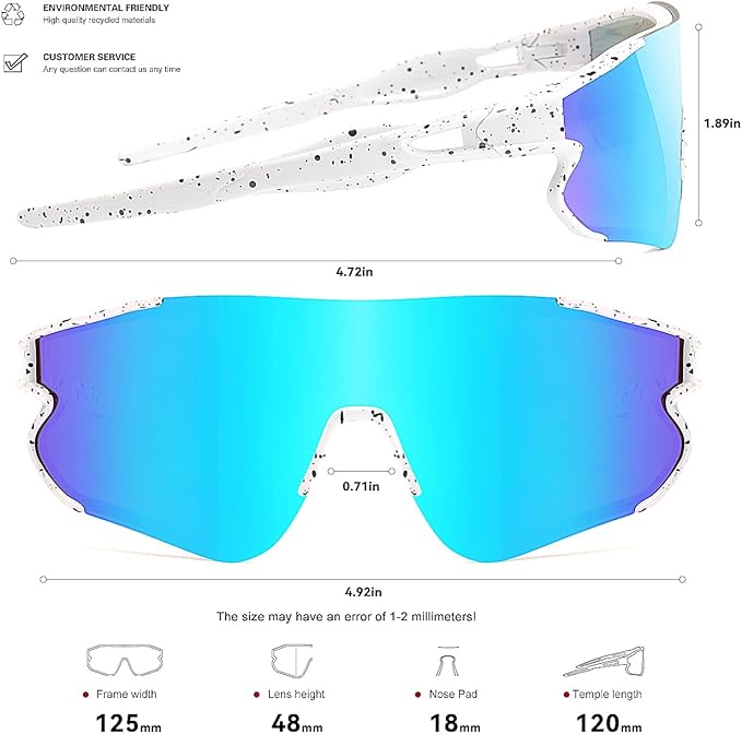 Kids Baseball Sunglasses for Boys Girls Youth Softball Cycling Sports Sunglasses UV400 Protection Age 5-12-StrideForce Fitness