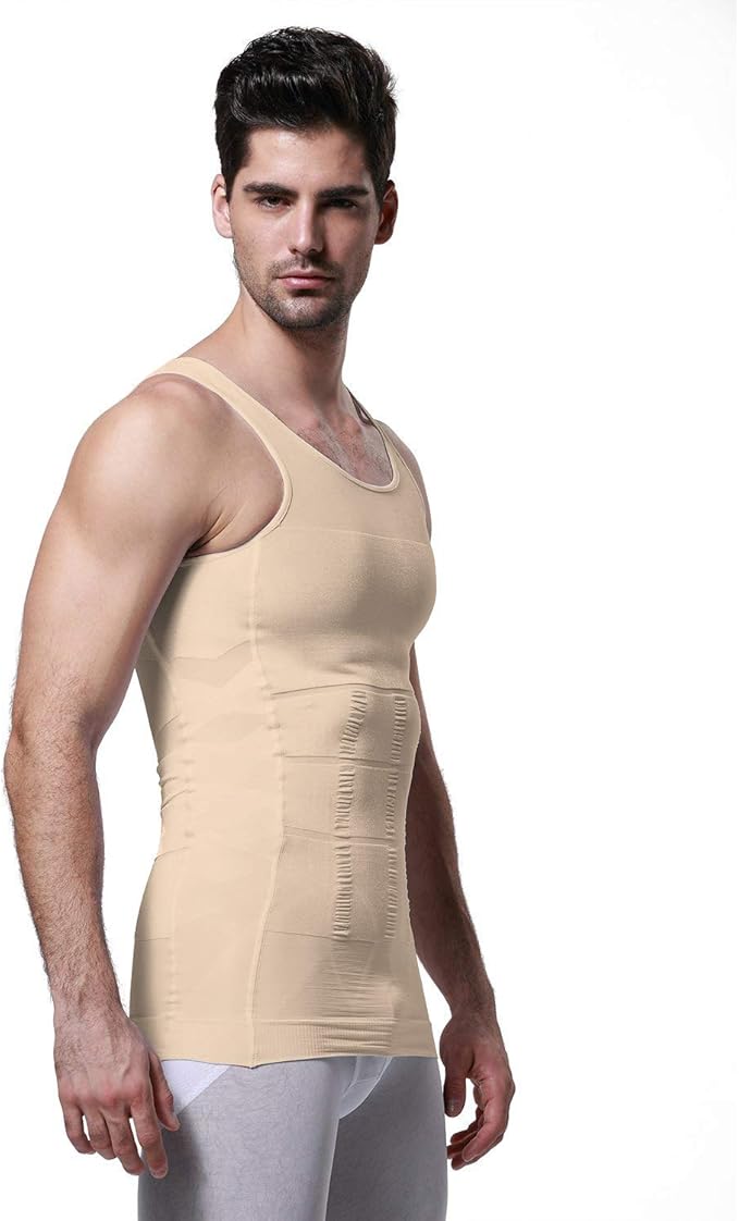 GKVK Mens Slimming Body Shaper Vest Shirt Abs Abdomen Slim-StrideForce Fitness