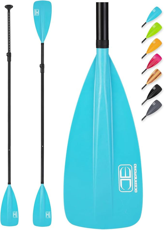 OCEANBROAD SUP Paddle - Adjustable Stand-Up Paddle for Paddleboard Kayak, Adjustable Aluminum Alloy Shaft with Reinforced Nylon Blades-StrideForce Fitness