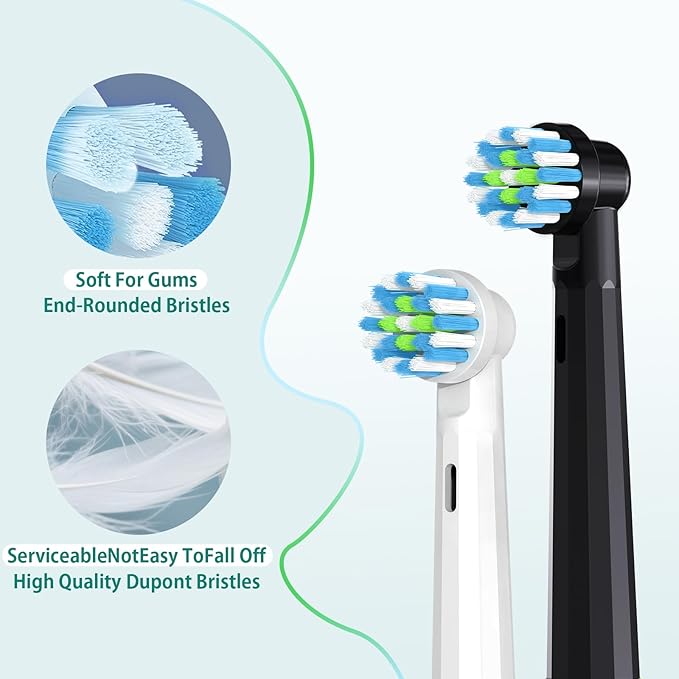 12PCS Gum Care Replacement Toothbrush Heads Compatible with Oral B Braun,Electric Toothbrush Brush Heads Compatible with Oral B Replacement Heads Refill Pro 1000/9600/500/3000 /1500