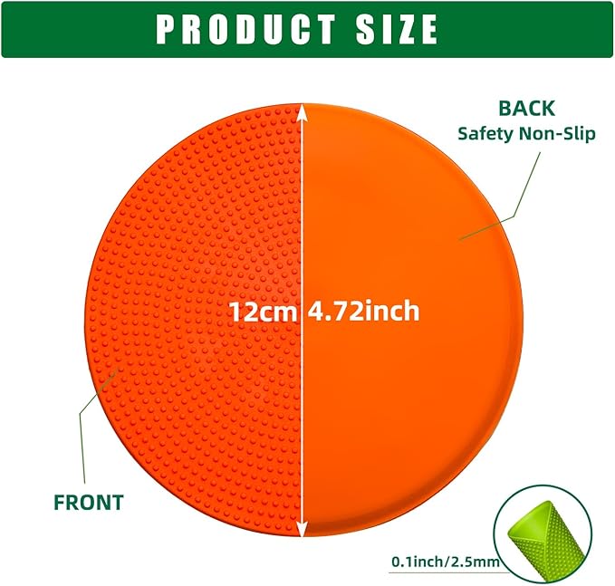 Spot Markers 4.72/9 Inch 12/24/36 Pcs Anti-Slip Agility Floor Markers,Colorful Flat Field Gym Classroom Floor Spots Set for Indoor Outdoor Soccer Basketball Sports Speed Training and Drills