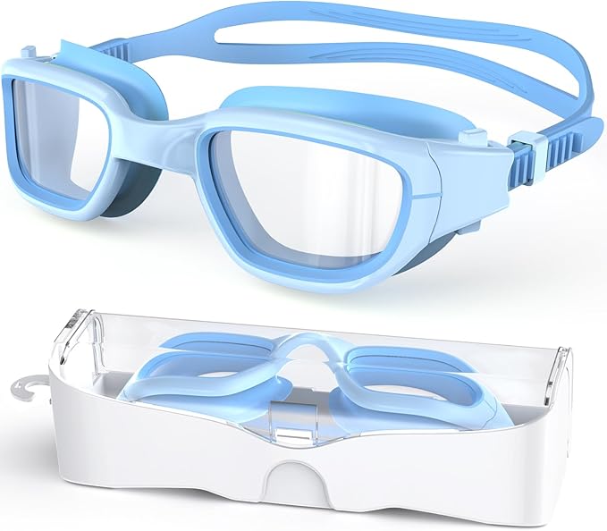 Kids Swim Goggles,Swimming Goggles for Kids 6-14, Anti-Fog UV Protection Pool Glasses for Boys Girls-StrideForce Fitness