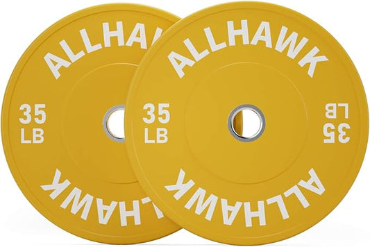 Colored Olympic Weight Plates, 2-inch Rubber Bumper Plate Set for Home Gym Barbell Weight Lifting and Strength Training-StrideForce Fitness