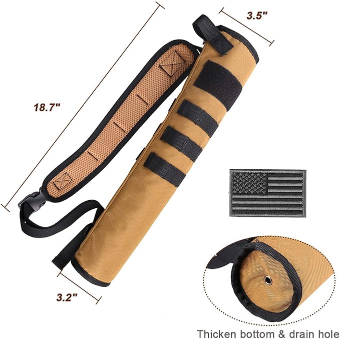 KRATARC Archery Lightweight Back Arrow Quiver Dual Use Foldable Compact Hip Arrows Bag with Molle System Hanged for Target Shooting-StrideForce Fitness