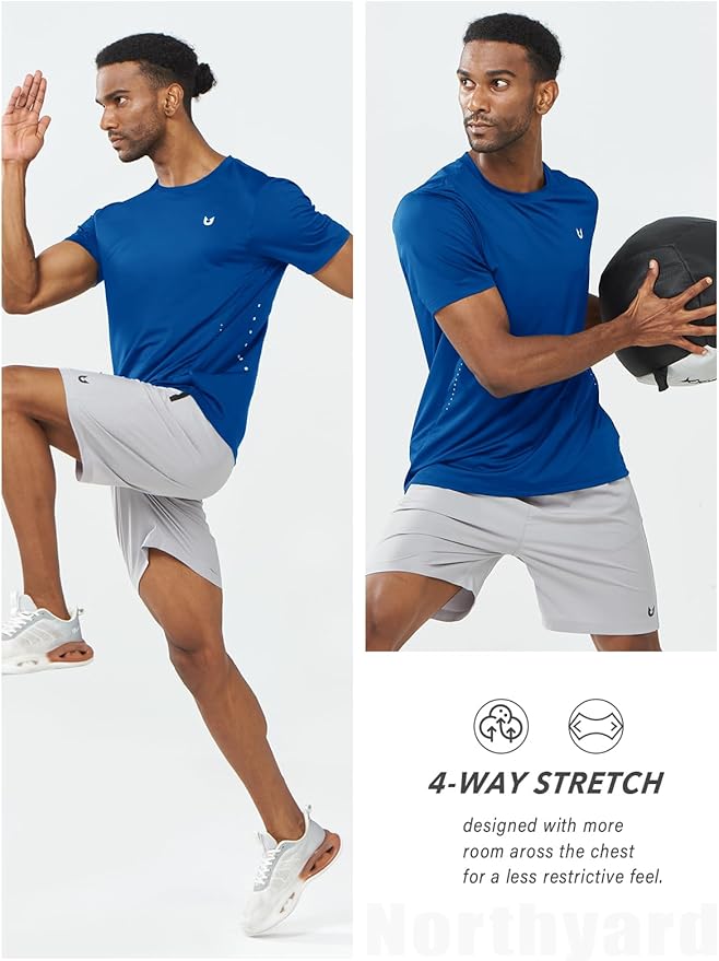 NORTHYARD Mens Athletic Shirts Short Sleeve Gym Workout Running Training Sports Performance T Shirt Basic Tee for Men-StrideForce Fitness