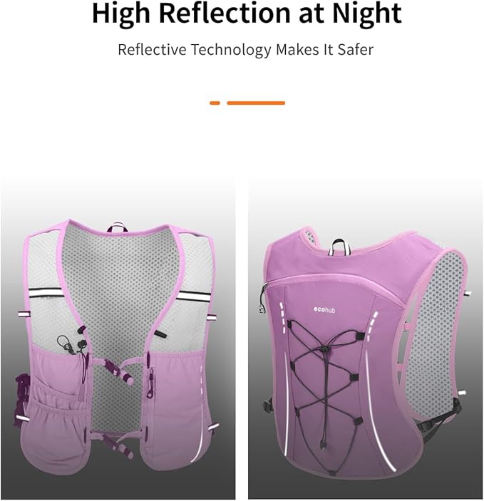 ECOHUB Running Hydration Vest Backpack,Lightweight Breathable Pack with 2L Water Bladder Bag Daypack for Hiking Trail Running Cycling Race Marathon for Women Men-StrideForce Fitness