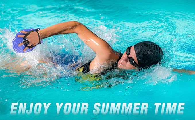 Hikeen Swim Paddle Hand for Adult and Junior, Swim Training Hand Paddles with Adjustable Straps, Swimming Hand Paddles for Training-StrideForce Fitness