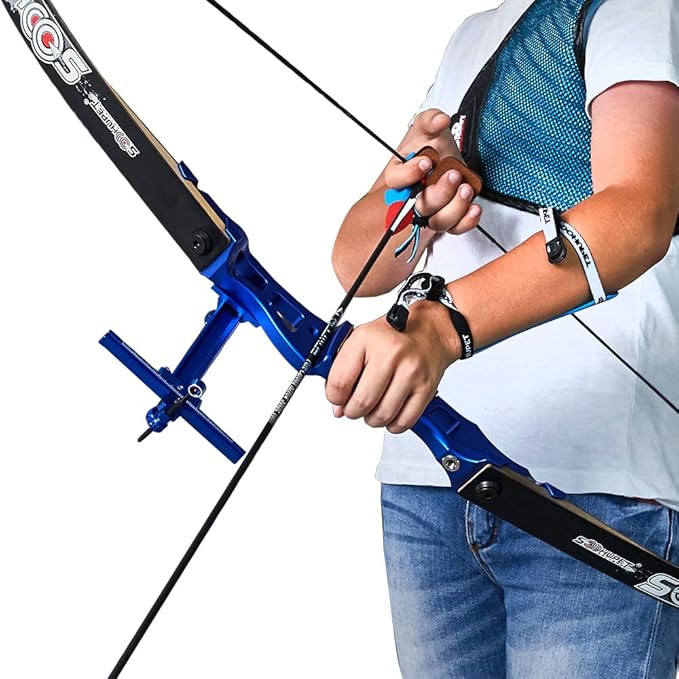 Archery Recurve Bow Sight, SOOHUPET Accessories T Shape Archery Shooting Target Sight Adjustable Bowsight with Optical Fiber Pin Sight for Target Practice-StrideForce Fitness