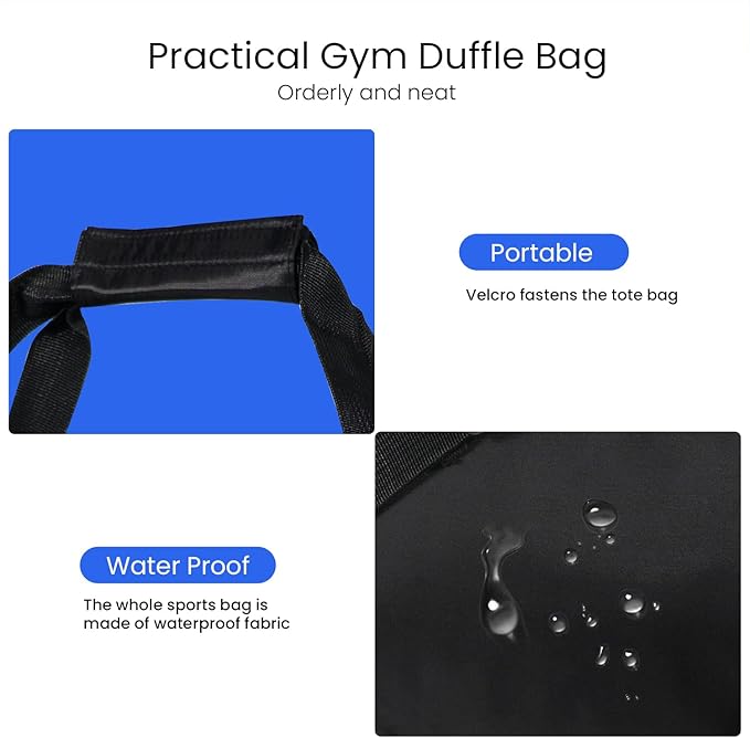 C&F BOGMOST Small Gym Bag for Travel & Duffel - 20 Inch Lightweight Carry On Bag for Men & Women, Mini Duffel Bag,Perfect for Sports, Weekend Trips, and Overnight Stays, Beige-StrideForce Fitness