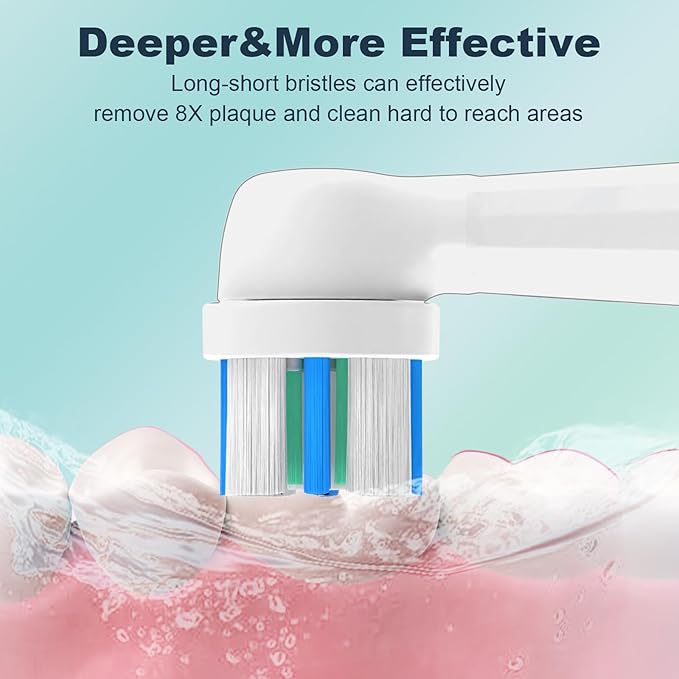 iO Replacement Heads Compatible with Oral B iO,iO Series Electric Toothbrush Heads Compatible with Oral B iO 2/3/4/5/6/7/8/9/10,Medium Bristles for Effective Plaque Removal,White