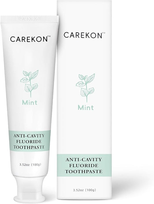 Fluoride Toothpaste with 5% Hydroxyapatite for Sensitive Teeth, Cavity Reversal, Enamel Remineralization, Gum Repair, Travel Size, SLS Free, Mint Flavor, 1 x 3.52oz