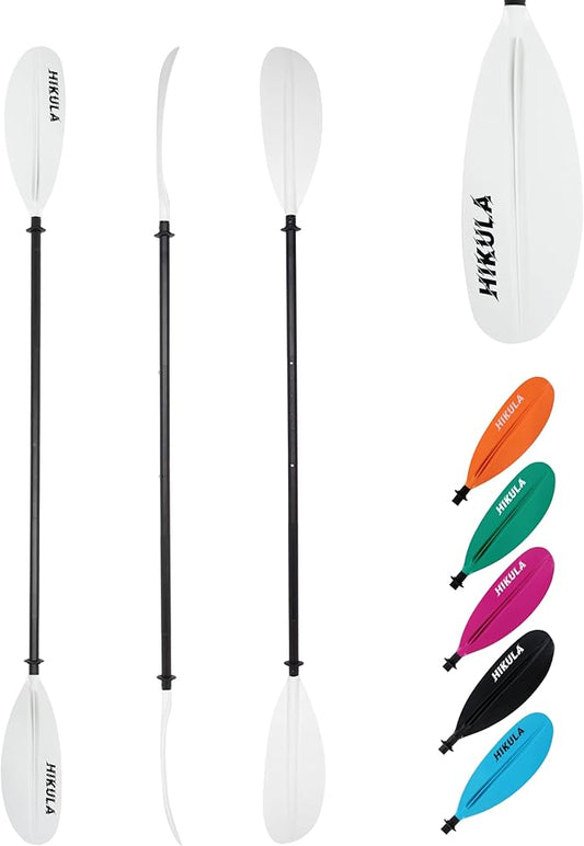 Kayak Paddle Aluminum Shaft Paddle with Nylon Blades, Floating Adjustable Kayaking Oars, 3 Piece, 220-240cm/86-94 Inches,Black/Rose/Teal/Black/Orange/Grey-StrideForce Fitness