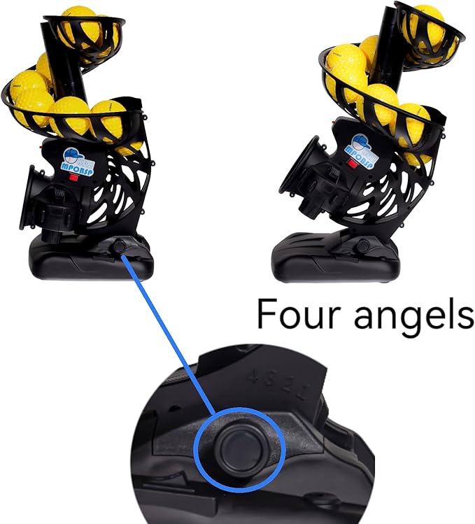 Upgraded Electronic Baseball Pitching Machine for Youth - Adjustable Angles & Speeds,AC Powered & Battery Powered， 8 Practice Balls Included - Ideal for Beginner Batting & Fielding Training-StrideForce Fitness