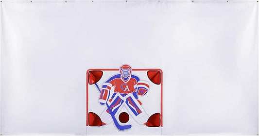 MABOZOO Hockey Shooting Tarp, 16ft x 8 ft Hockey Training Equipment for Shooting Foldable Target Practice Protect Wall or Garage Door-StrideForce Fitness