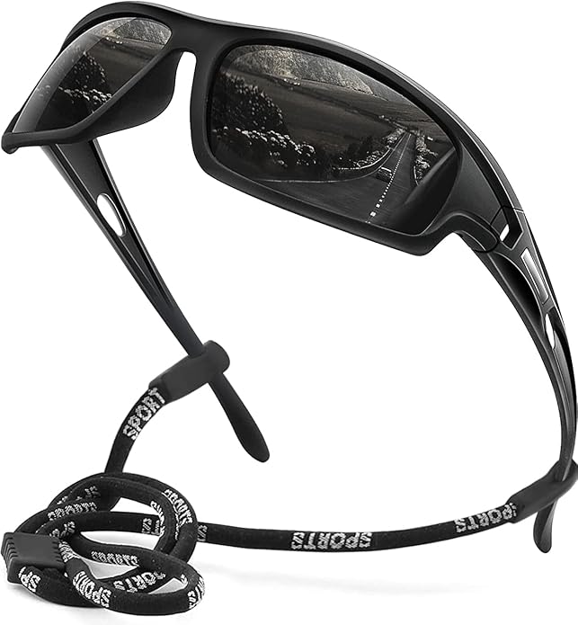 Polarized Sports Sunglasses for Men 100% UV Protection Wrap Around Unbreakable Sun Glasses for Fishing Driving-StrideForce Fitness