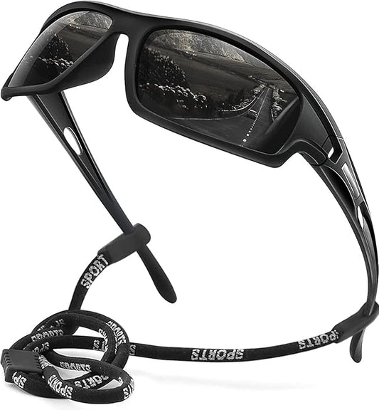 Polarized Sports Sunglasses for Men 100% UV Protection Wrap Around Unbreakable Sun Glasses for Fishing Driving-StrideForce Fitness